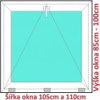 Plastov okna S SOFT rka 105 a 110cm x vka 85-100cm